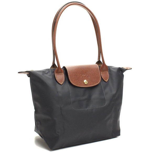 dark grey longchamp bag